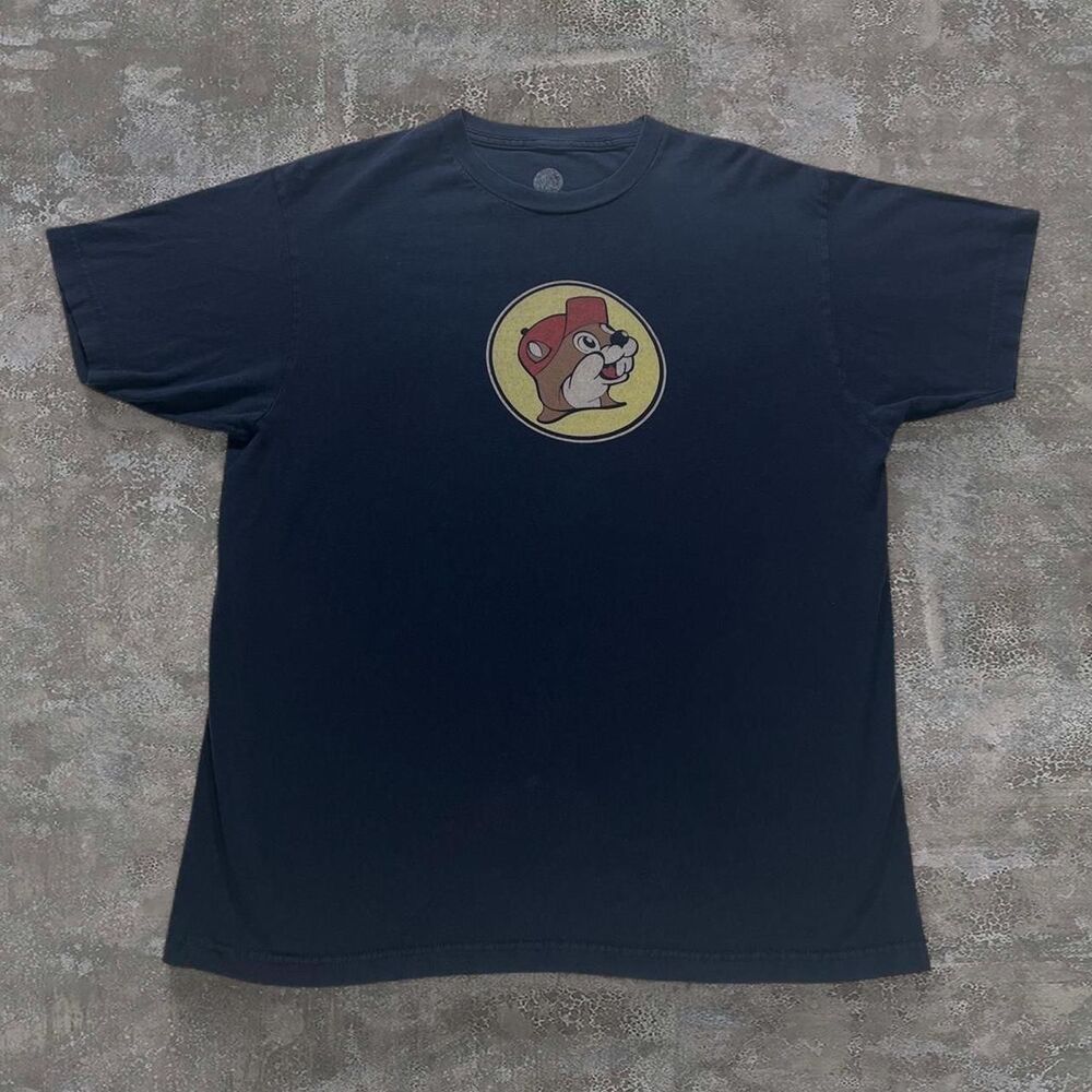 Buc-ee's Men's L Navy Short Sleeve Crewneck Alabama Beaver Graphic T-Shirt